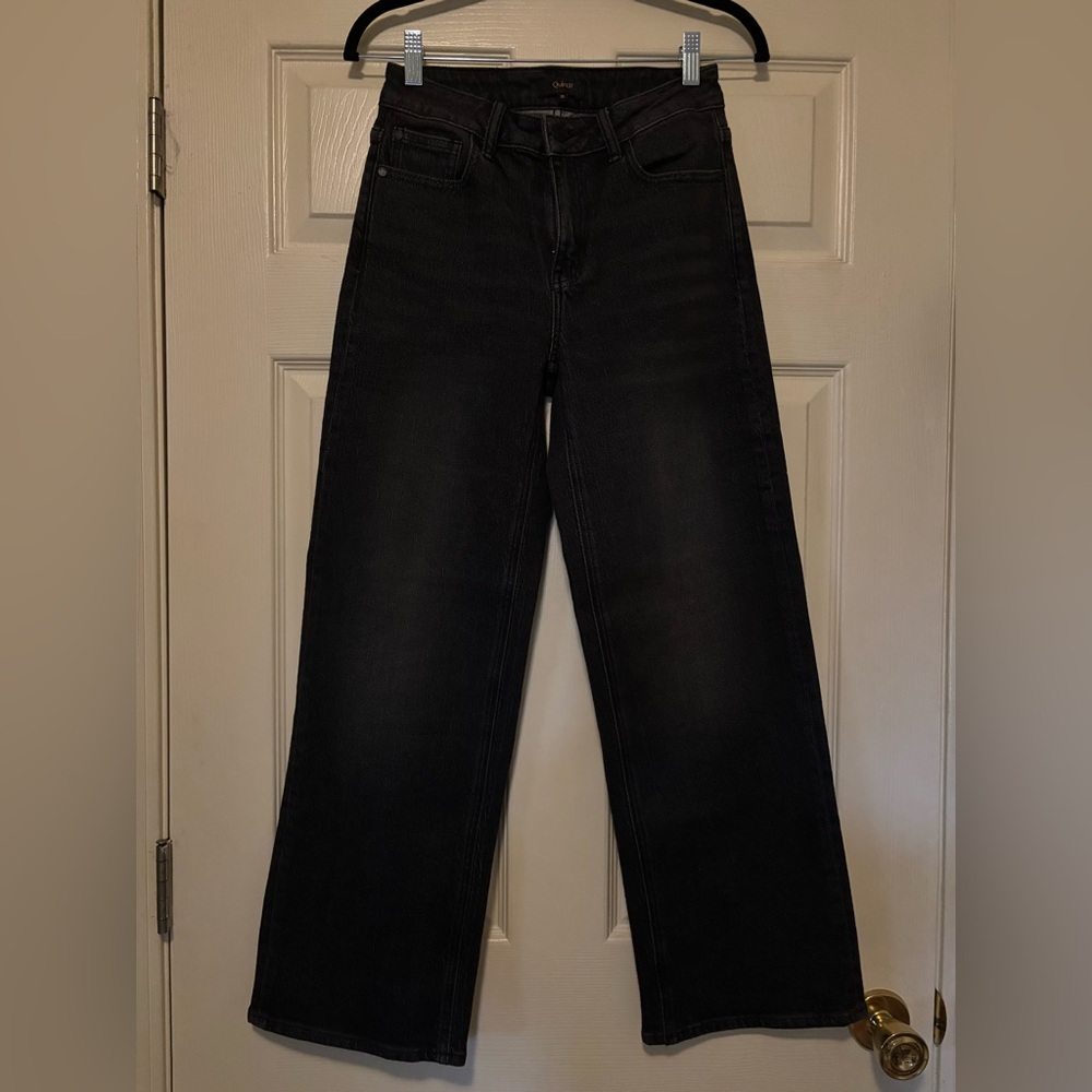 Quince Straight Leg Jeans in Black